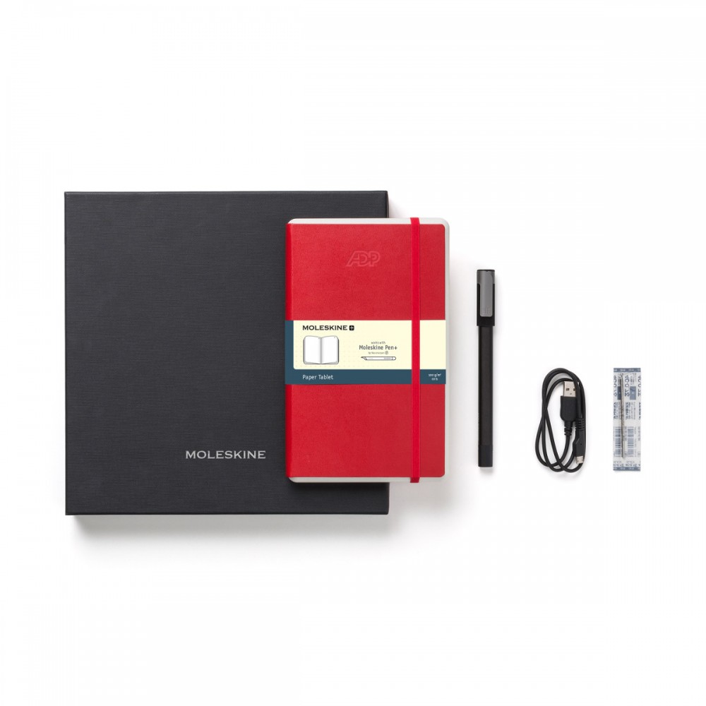 Branded Moleskine Smart Writing Set Ellipse - Dotted Paper - Scarlet Red Branded Moleskine Smart Writing Set Ellipse - Dotted Paper - Scarlet Red