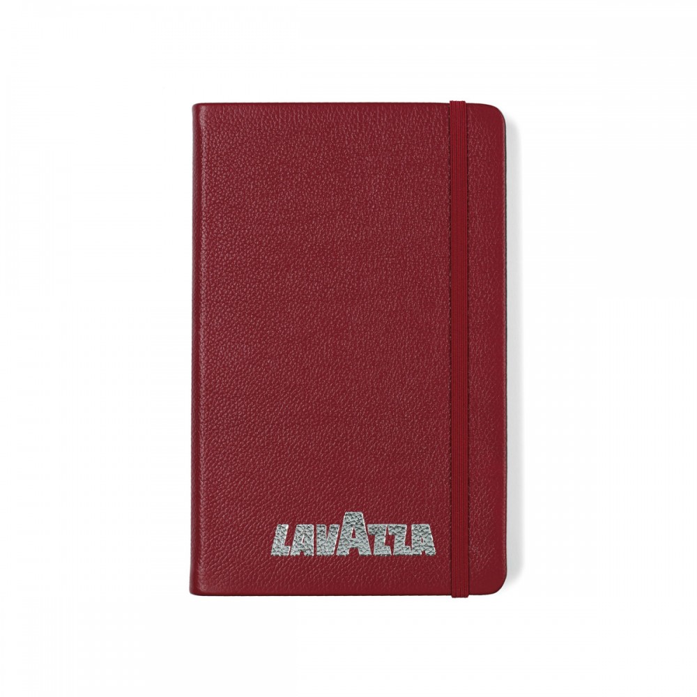 Moleskine Leather Ruled Large Notebook - Bordeaux Red Logo Printed Moleskine Leather Ruled Large Notebook - Bordeaux Red Logo Printed