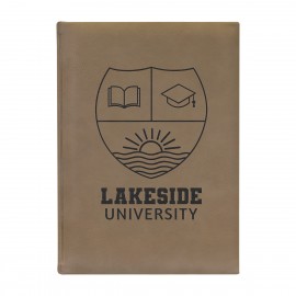Promotional 7" x 9" Light Brown Leatherette Journal
