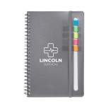 Semester Spiral Notebook With Sticky Flags 6.25" X 8.5" with Logo