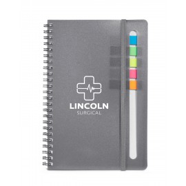Semester Spiral Notebook With Sticky Flags 6.25" X 8.5" with Logo