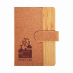 Logo Branded Cork and Bamboo Notebook