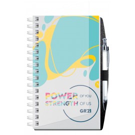 Logo Branded Gallery Journals w/100 Sheets & Pen (5"x8")