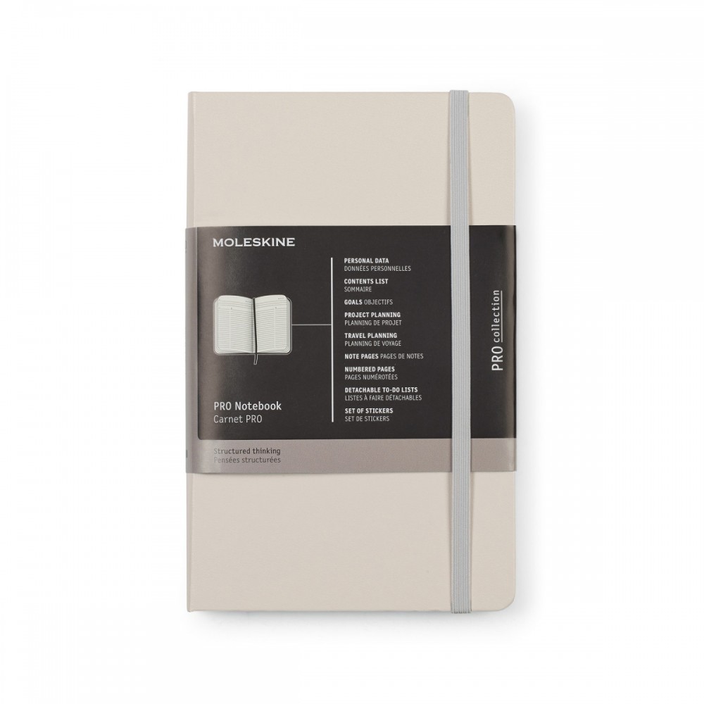Custom Imprinted Moleskine Hard Cover Ruled Large Professional Notebook - Pearl Grey Custom Imprinted Moleskine Hard Cover Ruled Large Professional Notebook - Pearl Grey