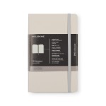 Custom Imprinted Moleskine Hard Cover Ruled Large Professional Notebook - Pearl Grey