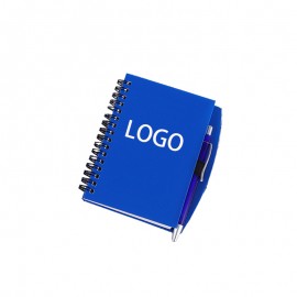 A5 PP Hardcover Spiral Notebook with Pen with Logo
