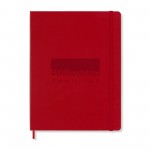 Moleskine Hard Cover Ruled X-Large Notebook - Scarlet Red with Logo