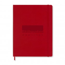Moleskine Hard Cover Ruled X-Large Notebook - Scarlet Red with Logo