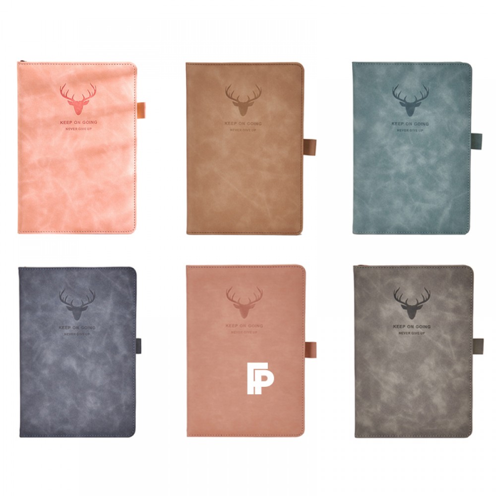 Logo Printed A5 PU Leather Cover Notebook /Business Folder A5 Notebook