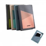 Business Soft Leather Notebook Office Use With Phone Holder with Logo