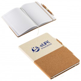 Customized GrassField Cork Recycled Journal with Pen