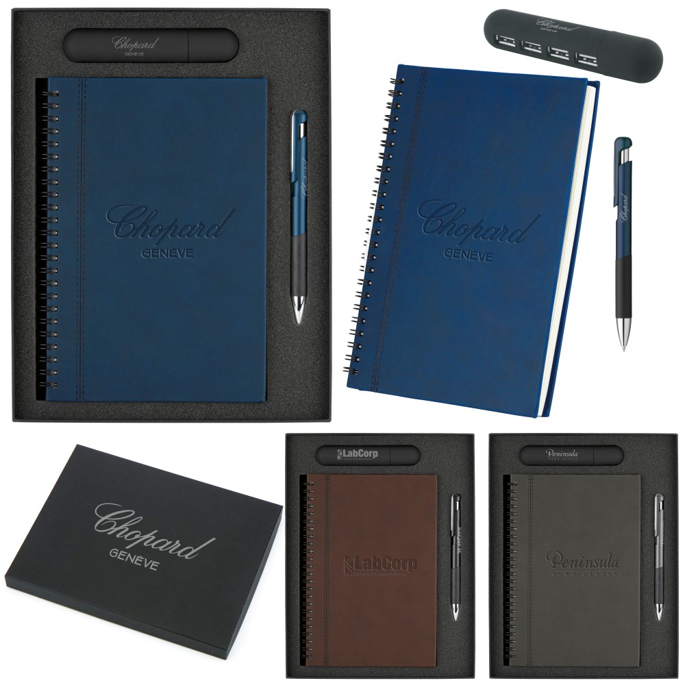 Branded Bergamo Tech & Stationery Gift Set Branded Bergamo Tech & Stationery Gift Set