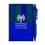 Mini Notebook (Pen, Sticky Notes, Flags) - Blue with Logo