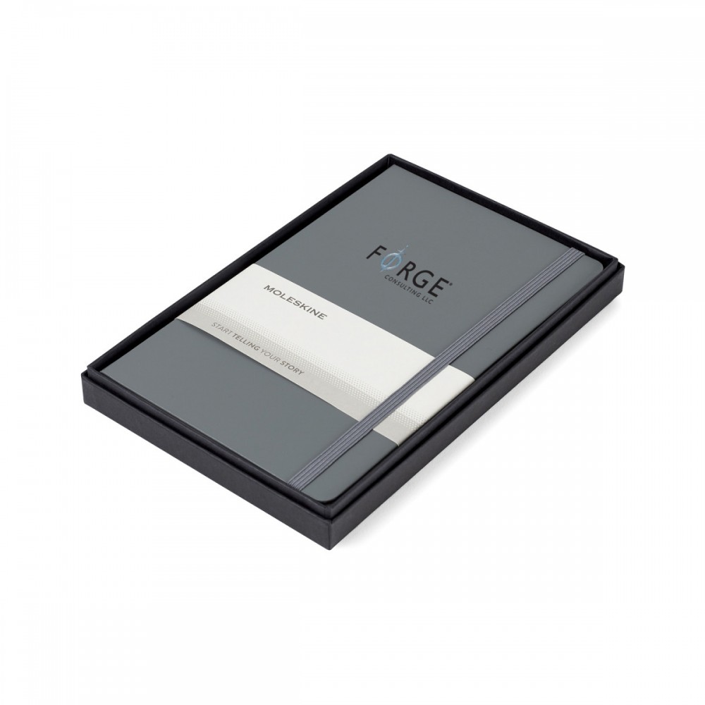 Moleskine Large Notebook Gift Set - Slate Grey with Logo Moleskine Large Notebook Gift Set - Slate Grey with Logo