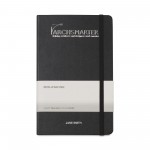 Moleskine Hard Cover Large Double Layout Notebook - Black with Logo