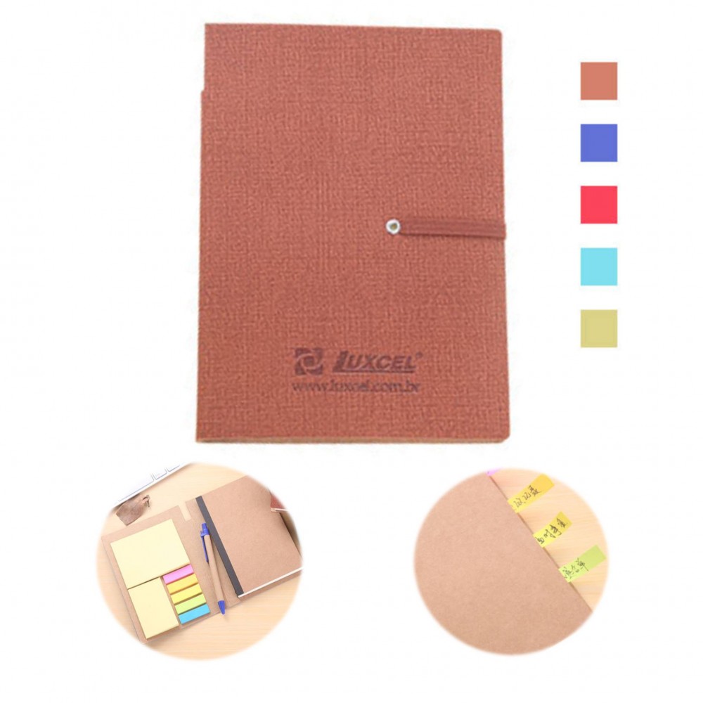 PU Leather Cover Notebook With Pen Holder with Logo