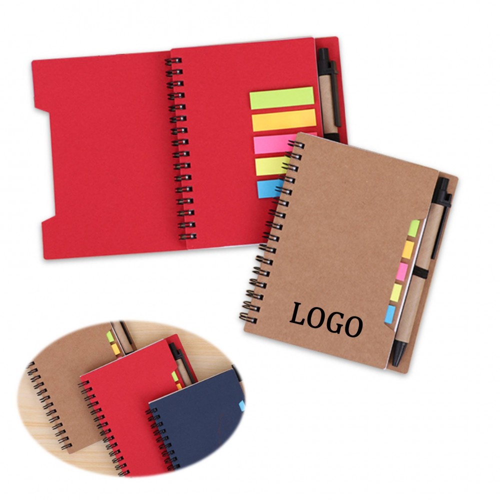 Custom Notebook With Sticky Notes with Logo