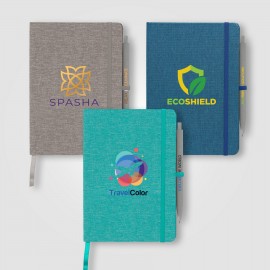 Custom Melville RPET Notebook & Zen Pen Gift Set - Full-Color Inkjet