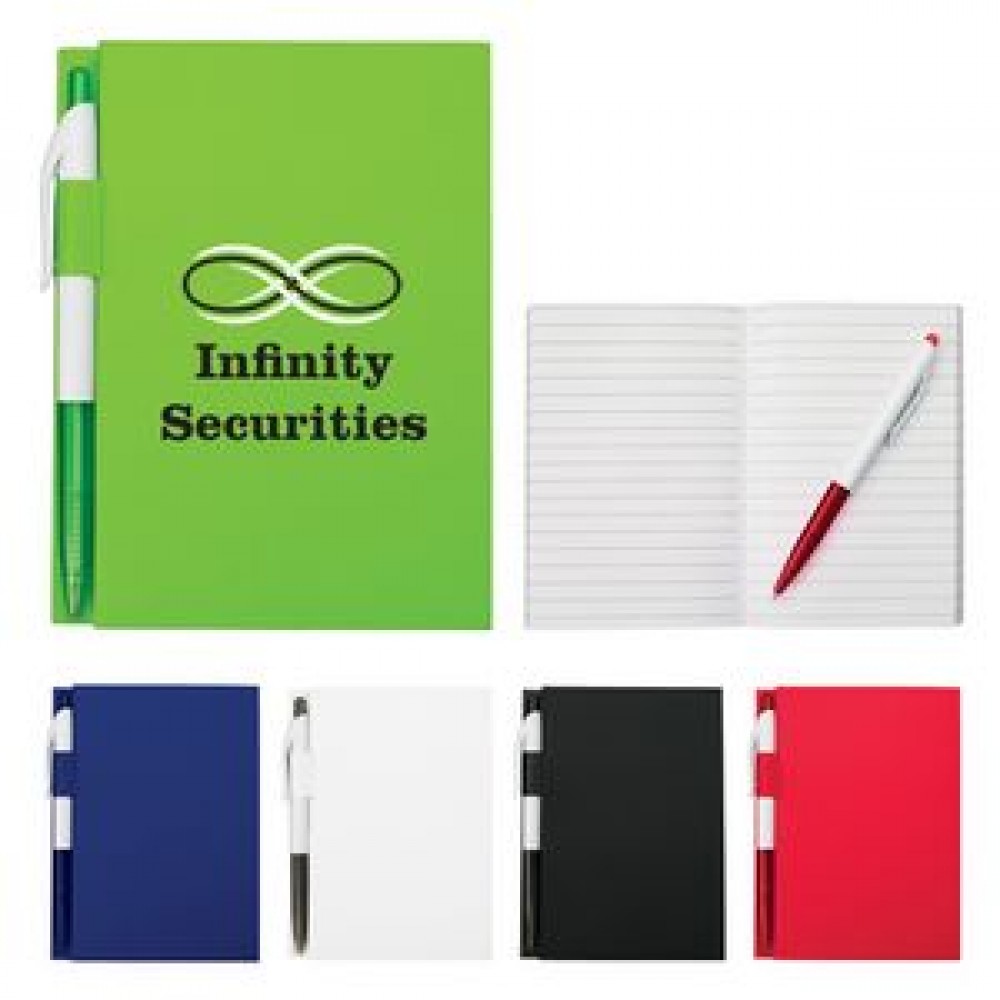 4" X 6" Notebook With Pen with Logo