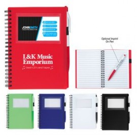 Personalized Spiral Notebook With Id Window  Personalized Spiral Notebook With Id Window