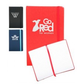 Custom Large Hard-Cover Journal Notebook with 1-Color Logo - 5.5 inch x 8.5 inch  Custom Large Hard-Cover Journal Notebook with 1-Color Logo - 5.5 inch x 8.5 inch
