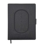 Diary Notebook w/Power Bank and Wireless Charger with Logo