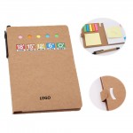 Personalized Kraft Cover Sticky Notes Notebook With Pen