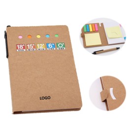 Personalized Kraft Cover Sticky Notes Notebook With Pen  Personalized Kraft Cover Sticky Notes Notebook With Pen