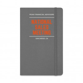 Customized Moleskine Hard Cover Ruled Large Notebook - Slate Grey