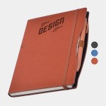 TiTUS Executive Companion A5 Notebook with Pen & Elastic Band Closure with Logo