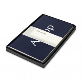 Custom Moleskine Large Volant Gift Set - Navy Blue