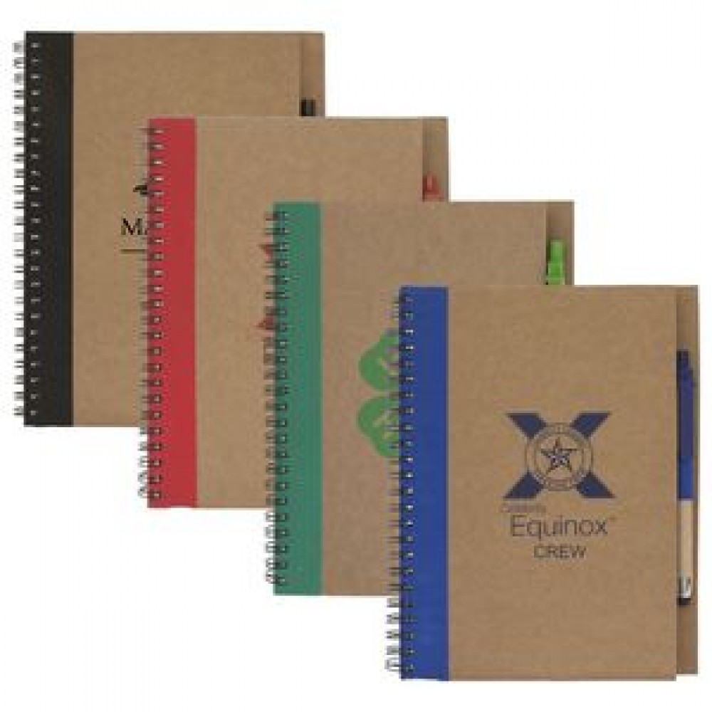 Colorful Recycled Notebook w/Stylus Pen Branded Colorful Recycled Notebook w/Stylus Pen Branded