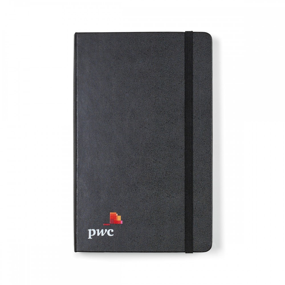 Custom Moleskine Hard Cover Ruled Large Expanded Notebook - Black
