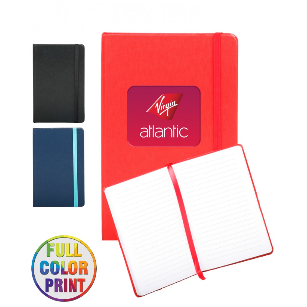 Large Hard-Cover Journal Notebook with Full-Color Logo - 5.5 inch x 8.5 inch with Logo
