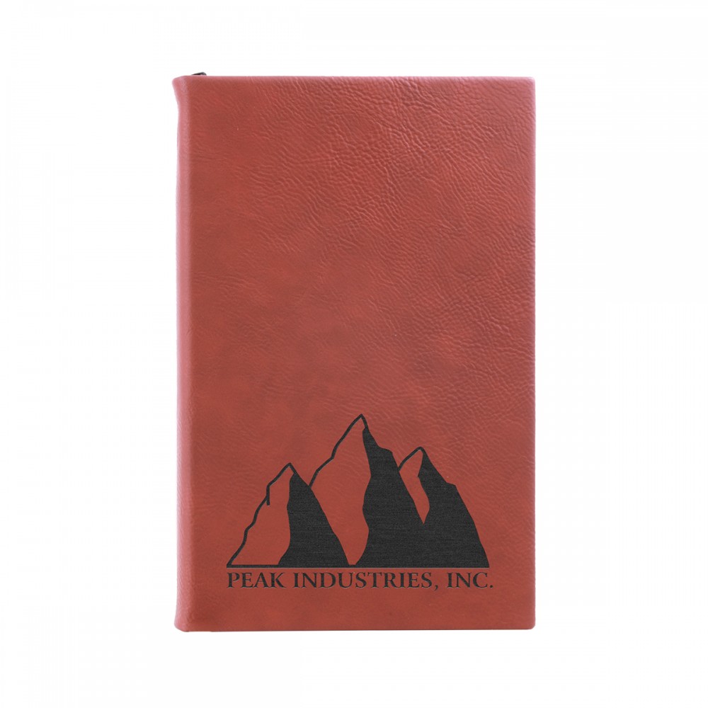 5 1/4" x 8 1/4" Rose Leatherette Journal Logo Printed 5 1/4" x 8 1/4" Rose Leatherette Journal Logo Printed