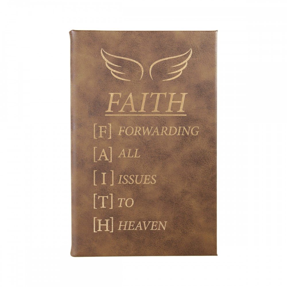 5 1/4" x 8 1/4" Rustic/Gold Leatherette Journal Branded 5 1/4" x 8 1/4" Rustic/Gold Leatherette Journal Branded