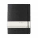 Personalized Moleskine Hard Cover X-Large Double Layout Notebook - Black