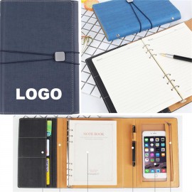Logo Branded Reusable Cover Smart Business Leather Notebook  Logo Branded Reusable Cover Smart Business Leather Notebook