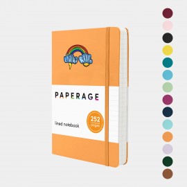 Personalized PAPERAGE Expanded Leather Hard Cover Lined Journal Notebook 252 Numbered Pages