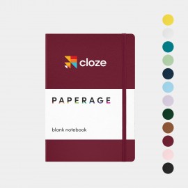 Personalized PAPERAGE Leather Hard Cover Journal with 160 Pages and Inner Pocket Features