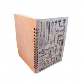 Promotional 5" x 7" - Wood Veneer Spiral Notebooks