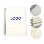 Dot Blank Graph Grid Lined Transparent Cover Spiral Notebook with Logo