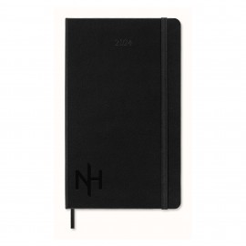 Logo Branded Moleskine Hard Cover Large 12-Month Weekly 2024 Planner - Black