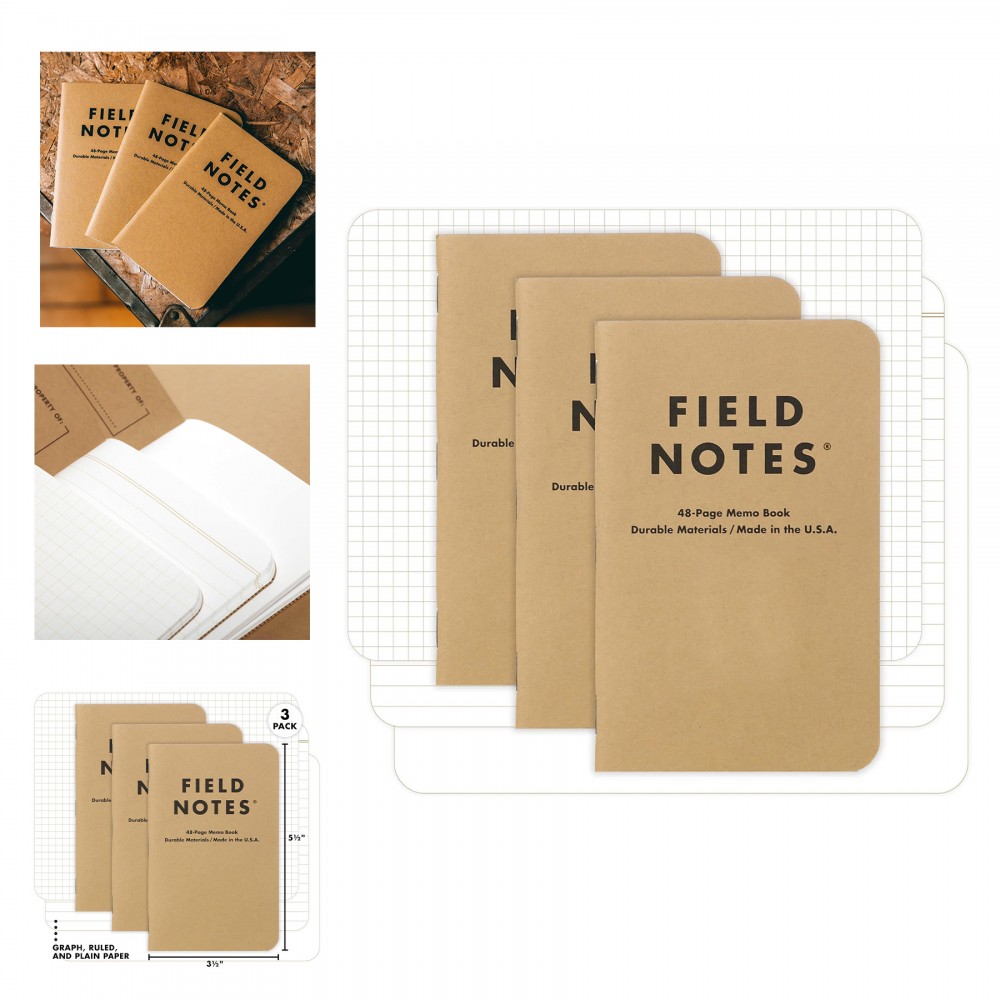 48 Page 3.5" x 5.5" Ruled Lined, Pocket Notebook with Logo