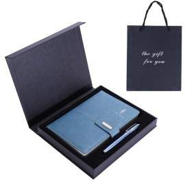 Promotional Business Notebook A5 Notepad Imitation Leather PU Office Diary Signature Pen Set Gift Box