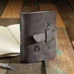 Journeyman Small Leather Journal with Logo