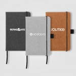 Carson 3.5" x 5.5" Recycled PU Leather Notebook - Silkscreen with Logo