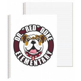 Wide Ruled Econo Composition Notebook w/4 Color Process (8"x10") with Logo