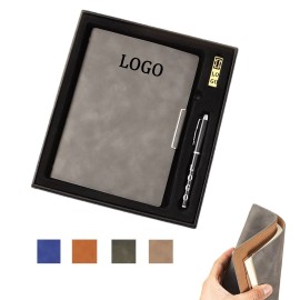Logo Branded Business Set Journal Pen And Flash Drive