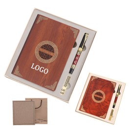 Notebook With Pen And Flash Drive Gift Set with Logo  Notebook With Pen And Flash Drive Gift Set with Logo